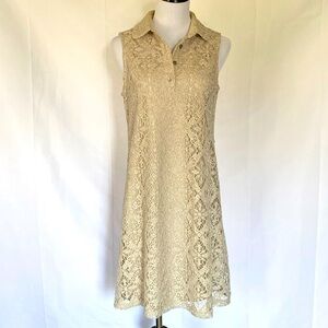London Times Crochet Lace sleeveless dress
